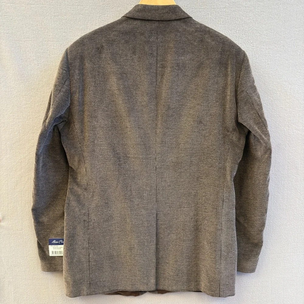 NWT Alan Flusser Men's 46L Brown Corduroy 100% Cotton Blazer Sport Coat Jacket